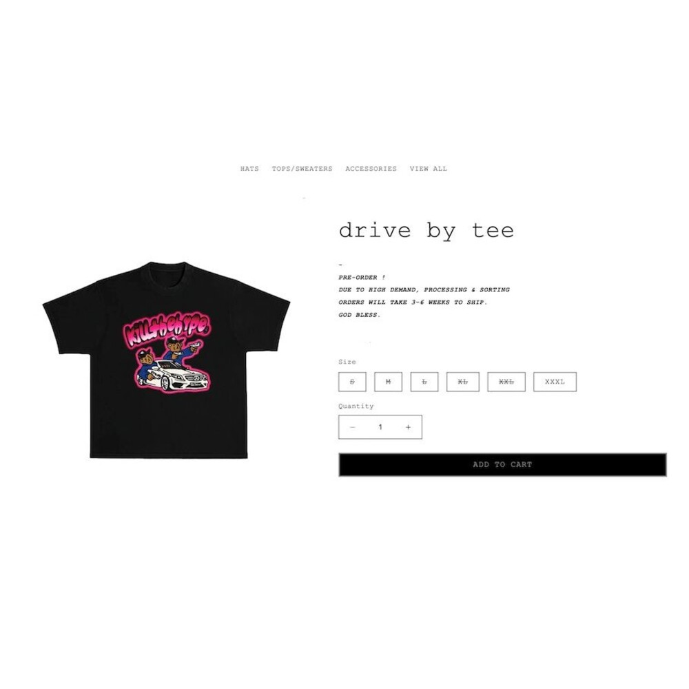 *RARE* KTHLA KTH-LA Kill The Hype • drive by hit ‘em up tee SIZE SMALL